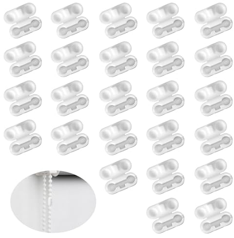 TIESOME 30 Stück Kettenverbinder, Kunststoff Kugelkette für Reparatur Kettenclips Rollokette Rollo Stopper für Rollo Jalousie oder Gardine Rolloketten, Perlenketten, Jalousieketten
