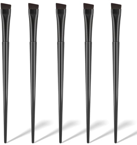 50 Pcs Eyebrow Tint Brushes Angled Eyebrow Brush Eyeliner Brushes Thin Brow Brush Applicator, Ultra Thin Angled Eyeliner Eyeshadow Makeup Brushs Applicator for Brow Mapping