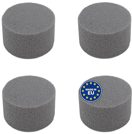 Trocken Steckschaum Rund 8x5cm 4er Set - für Profi Floristen & Hobby Bastler - Steckschwamm für Trockenblumen & Kunstblumen - Blumen Steckmasse Blumensteckschaum - Floristik Zubehör & Floristikbedarf