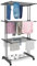 Vonia Torre di asciugatura 72 x 50 x 172 cm - Stendibiancheria a 3 strati - Torre di lavanderia - Torre di essiccazione - Torre di lavaggio - Stenditoio - Pieghevole (Grigio scuro)