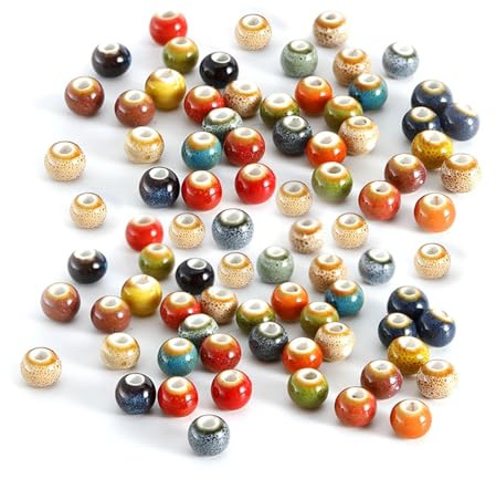 YSJCHEBS Perle di Ceramica da 400 Pezzi, Materiali per Gioielli Fai-da-Te, Gioielli Fatti in Casa, Possono Essere Utilizzati per Realizzare Braccialetti, Collane, Orecchini E Pendenti