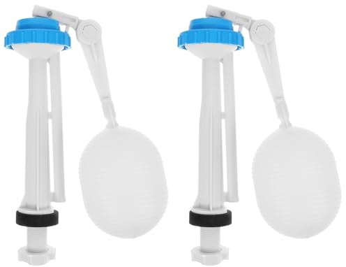 HOMSFOU Toilet Fill Valve Replacement Kit 2Pcs Universal Float Valve for Toilet Tank Repair and Flush Control Compatible with Old Style Toilets