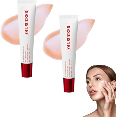 Primer Viso Opacizzante per Pelle Grassa – Controllo del Sebo a Lunga Durata, Base Trucco Waterproof e Antisudore con Finitura Opaca Naturale (2 pz, 30g)