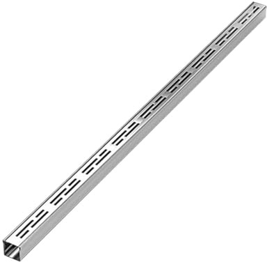 Canaleta de Desagüe Drenaje De Zanja Lineal, Canal Exterior Con Rejilla Para Terrazas, Patios Y Entradas De Vehículos, Zanja Estrecha De Acero Inoxidable Para Agua De Lluvia(L 100x W 3.5x H 3 cm)