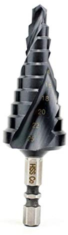 6–25 mm HSS Stickstoffbeschichteter M35 Kobalt-Stufenbohrer, Hochgeschwindigkeitsstahlspirale