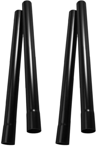Staubsaugerverlängerung 4 Stück 32mm Abs Verbindungsrohr Schwarz | Staubsauger Adapter 35 32, Universelles Vakuum Verlängerungsrohr, 45cm Ersatzrohr