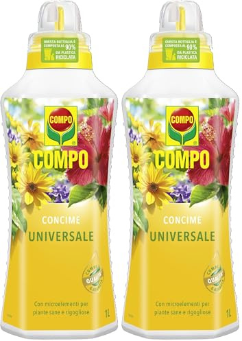 COMPO Concime Liquido Universale, Con Microelementi, Per piante sane e rigogliose, 1l (Confezione da 2)