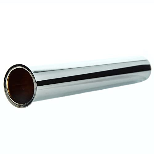 tecuro Tauchrohr Bördelrohr Ø 32 x 500 mm für Siphon Geruchsverschluss, Messing verchromt
