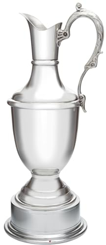 Golftrophäe Groß 300mm Zinn Weinkrug mit Separatem Sockel Hell Poliert Beenden Golfzubehör Möglich für Gravur