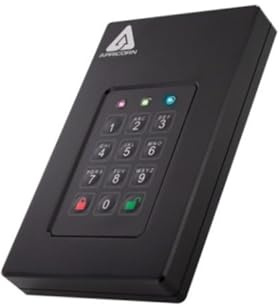 Apricorn Aegis Fortress L3 - FIPS Level 3 Validated, 500GB USB 3.0 Hardware Encrypted Portable Hard Drive with PIN Access (AFL3-500)