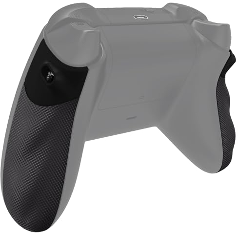 eXtremeRate Flexor Trigger Stop Kit für Xbox Series X/S Controller, rutschfeste Struktur Gummi Griffe Gehäuse & Trigger Stopper Grips Kit für Xbox Core Controller-Diamond Textured Schwarz