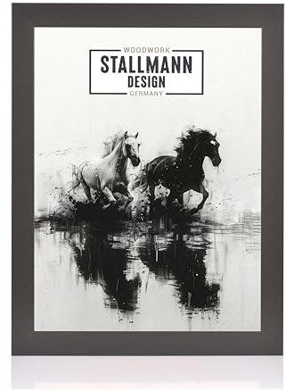 Stallmann Design Bilderrahmen 'Reno' | Größe: 60x80cm | Farbe: Schwarz | 40 mm starke Rahmen-Breite