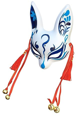 YangYong Little Bunny Kitsune - Máscara tradicional japonesa para cosplay, conejo, zorro, kabuki, kimono, accesorios de disfraz, decoración de habitación