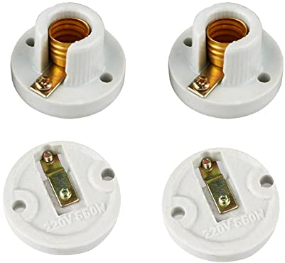 ShuoHui 2x E14 Keramik Lampenfassung Glühbirne Sockel LED Deckenfassung Fassung 230V 660W 1A