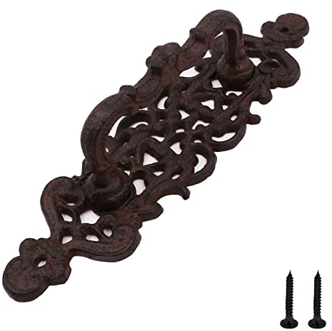 ZONADAH Türgriff aus Gusseisen, 23,5 cm, strapazierfähig, Vintage-Stil, Scheunentor, Holztür, Griff, Durchgang, Flur, Schrank, Gartentor, Schuppen, Schranktür, Haltegriff, drinnen oder draußen
