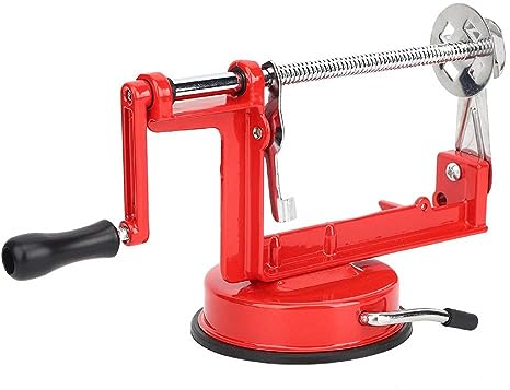 Natudeco Affettatrice Manuale a Spirale per Verdure Tagliapatate Utensili da Cucina Macchina per Fiori di Cipolla con 4 Bastoncini di Bambù per Negozio di Dolci Househlod