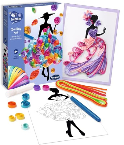 Sentosphere 3920540 - Set creativo per bambini e adulti, fai da te, in carta, alla moda