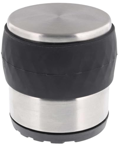 WAGNER Bodentürstopper NEW TOWER - Durchmesser Ø 70 x 70 mm, zum Hinstellen, Industriestahl in hochwertiger Edelstahl-Optik, Puffer aus schwarzem Gummi, 800 g - 15521201