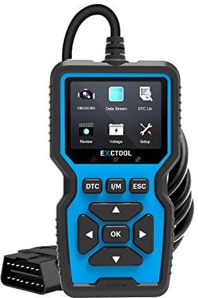 Exctool OBD2 Scanner Car OBD II Code Reader with Reset Auto Check Engine Light Scan Tool Handheld Diagnostic Device