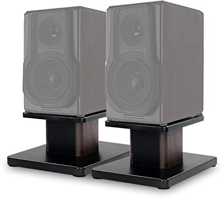 6 pulgadas (15 cm) – Par de soportes de altavoz de madera para cine en casa HiFi de escritorio y altavoces satélite, soporte de monitor, experiencia de escucha de audio mejorada para cine en casa