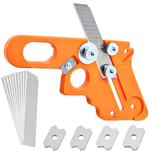 YUENTOEN Edge Banding Trimmer,Suitable for wood, veneer, PVC, ABS | Veneer Edge Cutter Tool with 10Pcs Blade and 4Pcs Circular Edge Scraper
