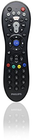 Philips Audio SRP3014/10 Télécommande Universelle pour Apple TV et Roku (Téléviseur, DVD, Blue-Ray, Câble, VCR, DTV, DVR) Noir Reconditionné