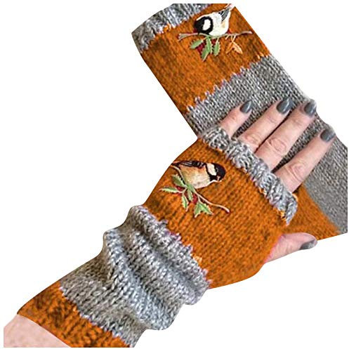 Winter Gestrickte Handschuhe Lang Handwärmer Stulpen Pulswärmer Mit Daumenloch Thermo Gestrickte Fingerlose​ Pluswärmer Handstulpen Wärmer Strick Gestrickte​