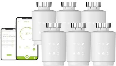 Qiumi Zigbee Thermostat Vanne De Radiateur, Thermostat Programmable Intelligent, Réchauffeur De Température, Alexa, Commande Vocale Googlehome