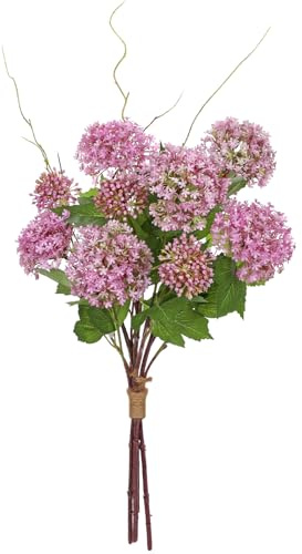 Oairse Artificial Hydrangea Flowers Bouquet 19 Purple Faux Hydrangea Spray with 9 Flower Heads Fake Flowers for Flora Arrangement Home Vase Wedding Table Centerpieces Decor