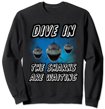 Tauchen mit Haien Haitauchen Haitaucher shark diving Sweatshirt