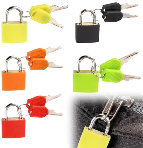 5 cadenas pour Valises avec Clés Mini Lucchetto Colorés pour Petits Bagages Aérea Armario Valigia Gym