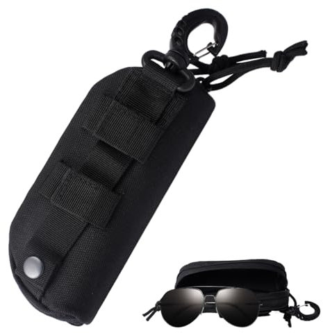 Taktische MOLLE Brillenetui ,17 X 6.98 X 6 cm Outdoor Harte Tragbare Sonnenbrille Brillenetui,Outdoor Robuster Taktischer Sonnenbrillenetui,Wasserdichtes Sonnenbrillenetui,für Klettern,Trekking