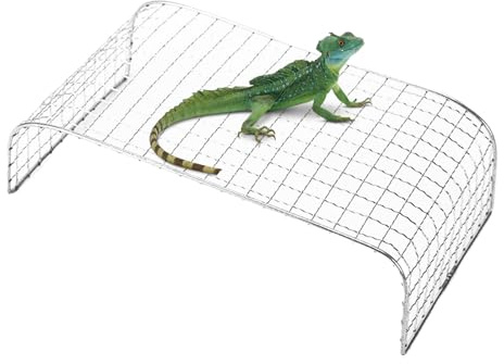 Eidechsen-Hängematte, Bartagrachen-Netzliege, Edelstahl-Eckhalterung, Reptilien-Kühlbett, Kletternetz-Terrarium, ideal für Schlange, Schildkröte, Einsiedlerkrebse, Gecko, 28 x 16 x 8 cm