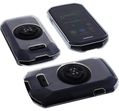 foto-kontor Fodral kompatibelt med Garmin Edge 1050 TPU skyddshölje väska transparent stötsäker reptålig för MTB landsvägscykel e-bike