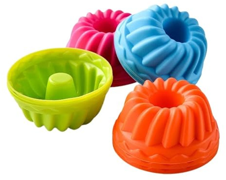TRGYJGKF 6 moldes de Silicona for Pasteles, Magdalenas, tartaletas, postres, Utensilios for Hornear