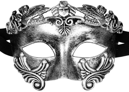 OIDEA Masque Carnaval Vénitien Plastique: Masques Homme Silicone Demi-visage Style Égyptien Antique pour Déguisement Bal de Maquillage Mascarade - Cadeau Halloween