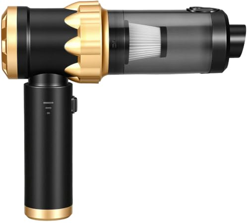 omxa Aspiradora de Mano Coche Potente Aspirador, Aspiradora de Mano Sin Cable, Mini Aspirador Portatil, Ideal para la Limpieza del Coche y del Hogar, Negro