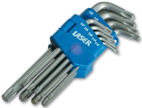 Laser 2497 - Juego de llaves con punta de estrella de bolsillo (9 piezas)