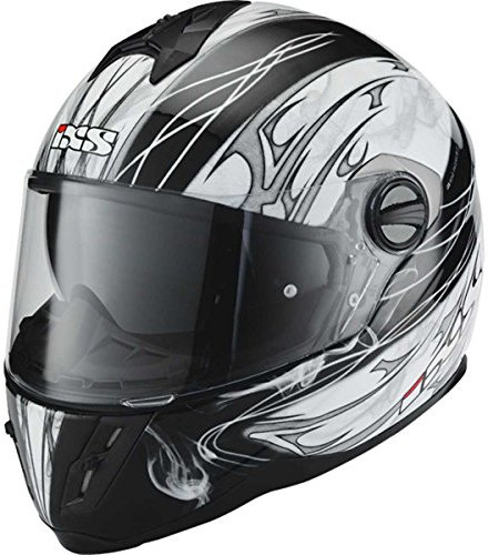 IXS HX 396 Haze - Integralhelm, Farbe schwarz-Weiss-Silber, Größe M (57/58)
