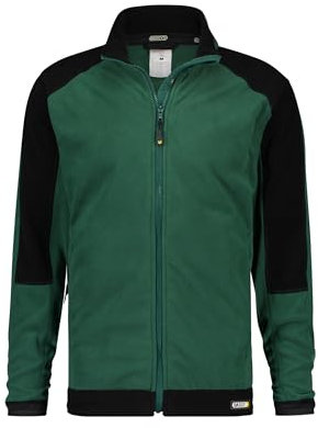 DASSY® Kazan Two-tone fleece jacket - size S - BOTTLE GREEN/BLACK
