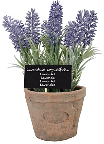 Esschert Design Künstliche Kräuterpflanze, groß, Lavendel