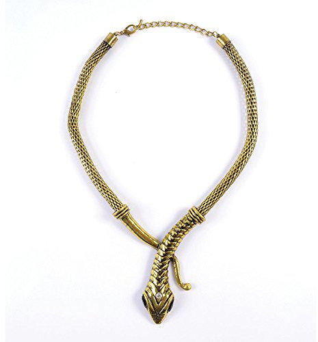 Womens Gold Snake Necklace (1 Pc.) - Elegant Design, Perfect Accessory for Dress-Up, Themed Events, Parties, or Gift Halloween Halloween
