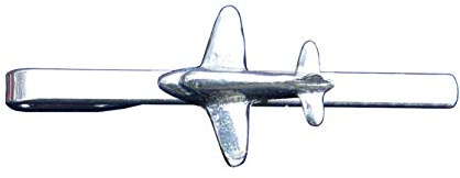 Pince à Cravate Avion DC3, Faite Main en Étain - Fabrication Française par William Sturt, chez Les Étains de Jumilhac