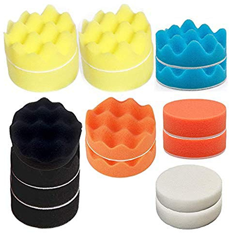 OxoxO 5/125mm Polishing Waxing Buffing Sponge Pads Buffer Pad Kit Metal Polishing Pad (16 pcs)