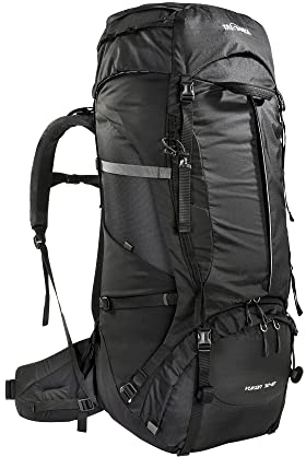Tatonka Yukon 70+10 - Trekkingrucksack mit Frontzugriff, verstellbarem Rückensystem, extra Bodenfach, Regenhülle und 80 Liter Volumen (Black)