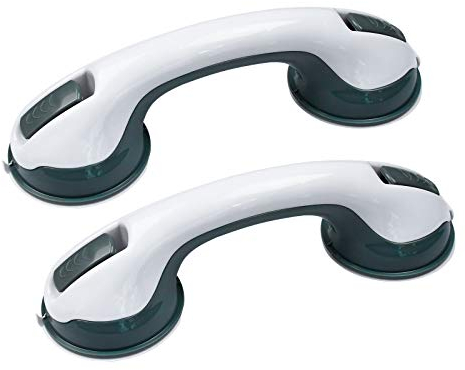 LZQ, 2 maniglie per vasca da bagno, non necessitano di forature, ausilio per la vasca da bagno con ventose, per bambini e anziani (2 maniglie)