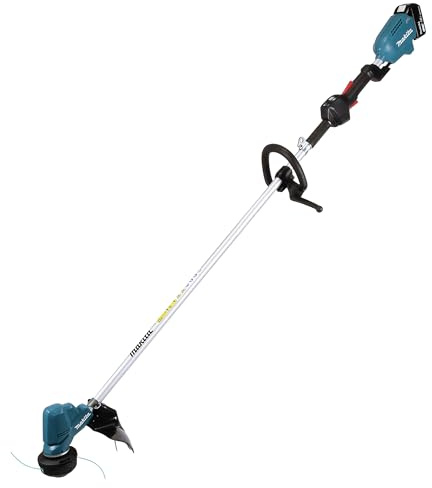 Makita DUR190LRT8 18V Li-ion LXT Brushless Line Trimmer Complete with 1 x 5.0 Ah Battery and Charger