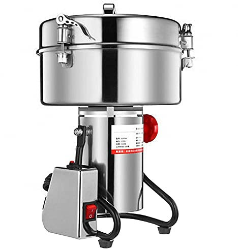 Dbtxwd Molino Eléctrico De Grano Molino Triturador De Polvo De Acero Inoxidable De 4500G Molino De Grano Comercial Molinillo De Especias Pulverizador para Cereales Secos Granos Especias Hierbas