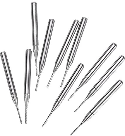 Hardware-Frässchneider. 10 stücke Endfräsenschneider, gerade Schaftbohrer, CNC PCB-Fräserkopf, verwendet für Holzschnitzel-Fräswerkzeuge