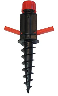 BRESKO Einschraubhülse für Sonnenschirme Eindrehbodenhülse Bodendübel Eindrehhülse Bodenhülse Erdspieß Schirmständer (Kunststoff/Ø 16-32 mm)